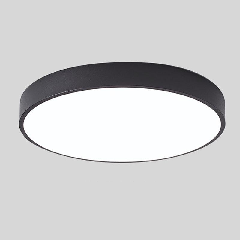 Circular Ceiling Light With Wooden Trim and Integrated LED