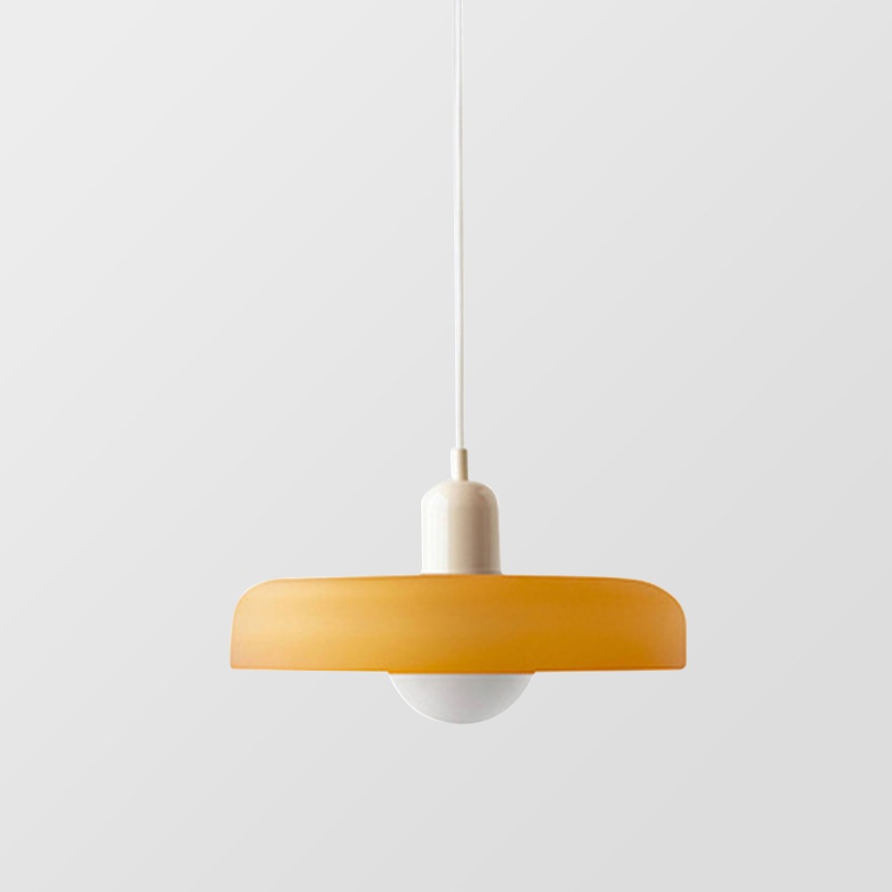Bauhaus-Style Pendant Light With Glass and Metal Design