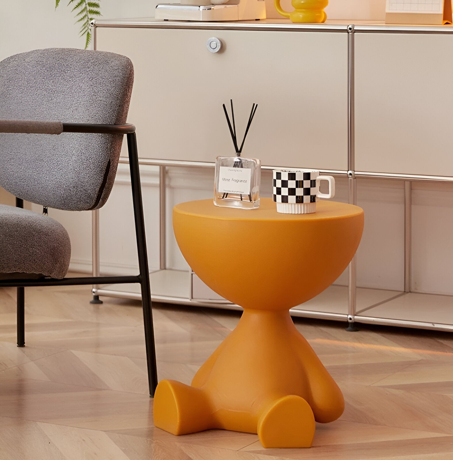 Round Coffee Table With Metal Base