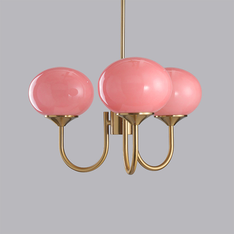 Globe Pendant Light With Metal Frame