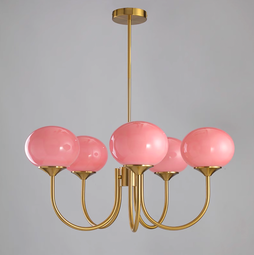 Globe Pendant Light With Metal Frame
