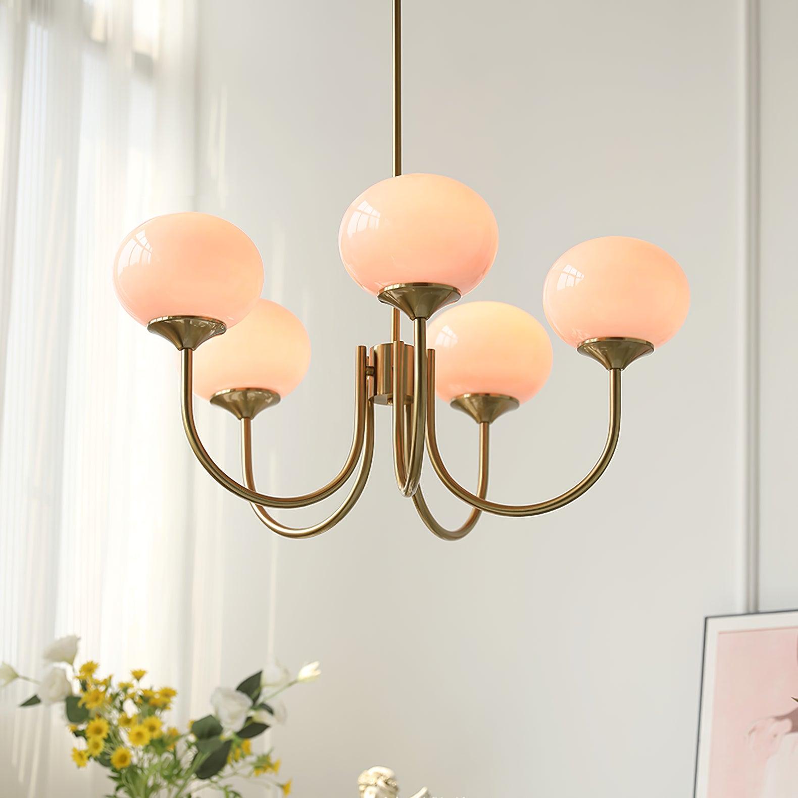 Globe Pendant Light With Metal Frame