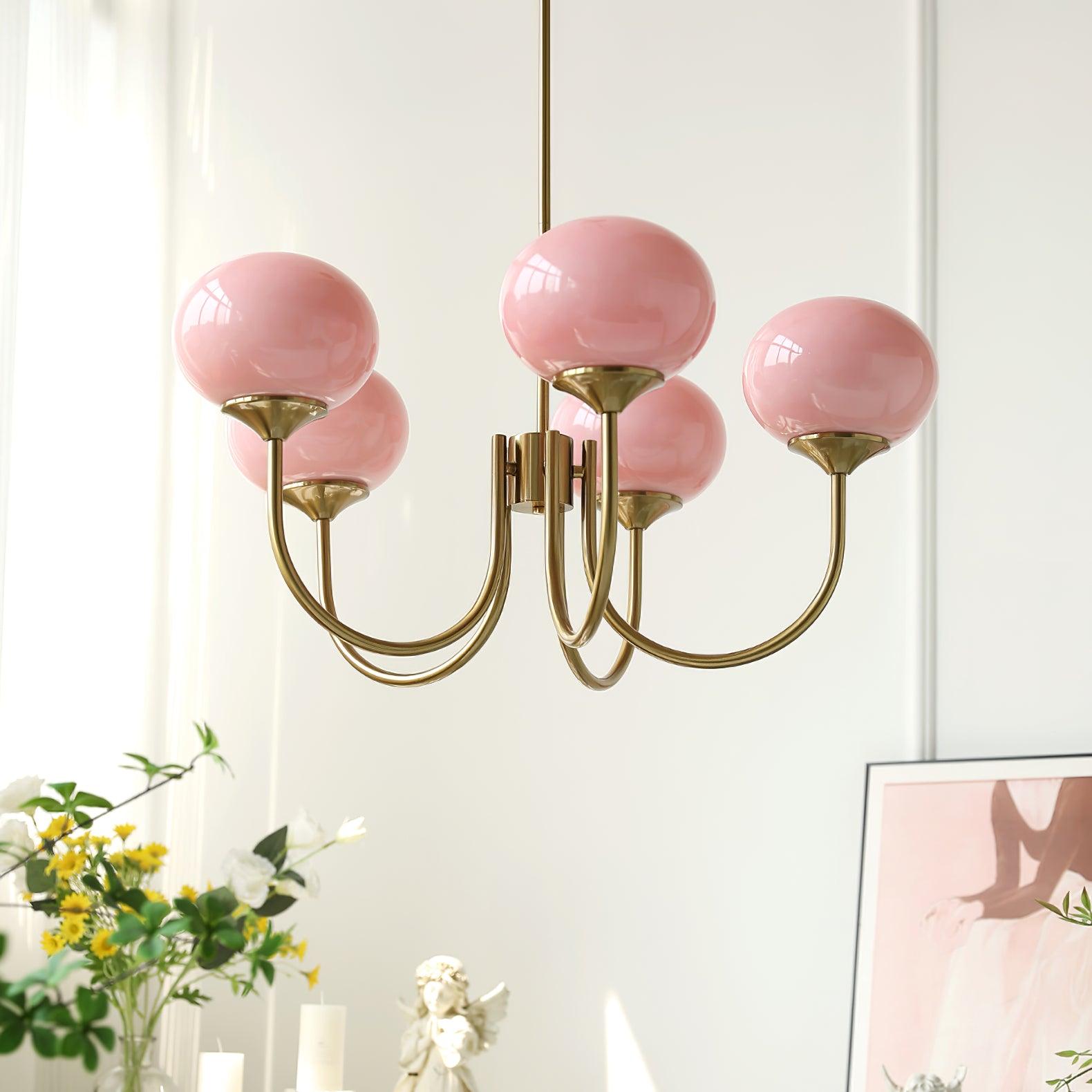 Globe Pendant Light With Metal Frame
