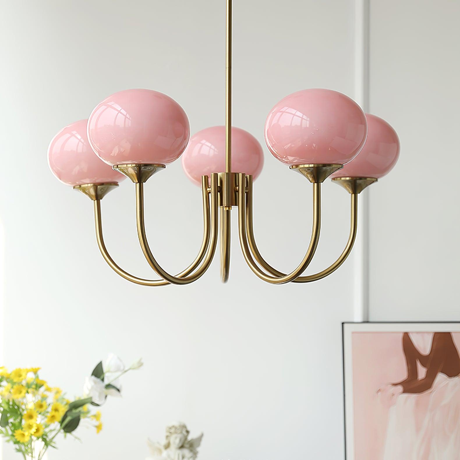 Globe Pendant Light With Metal Frame
