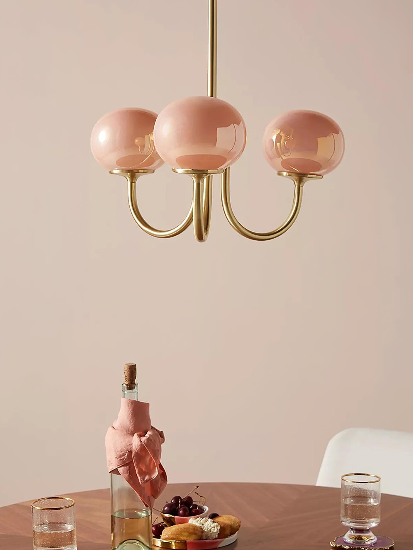 Globe Pendant Light With Metal Frame