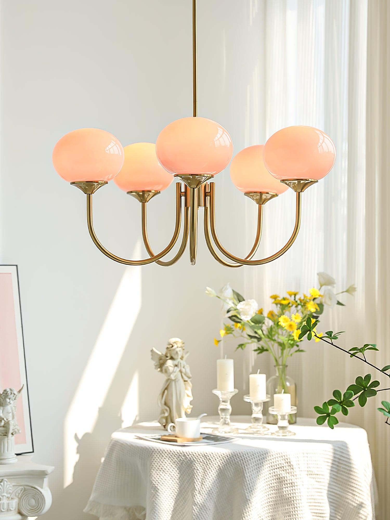 Globe Pendant Light With Metal Frame