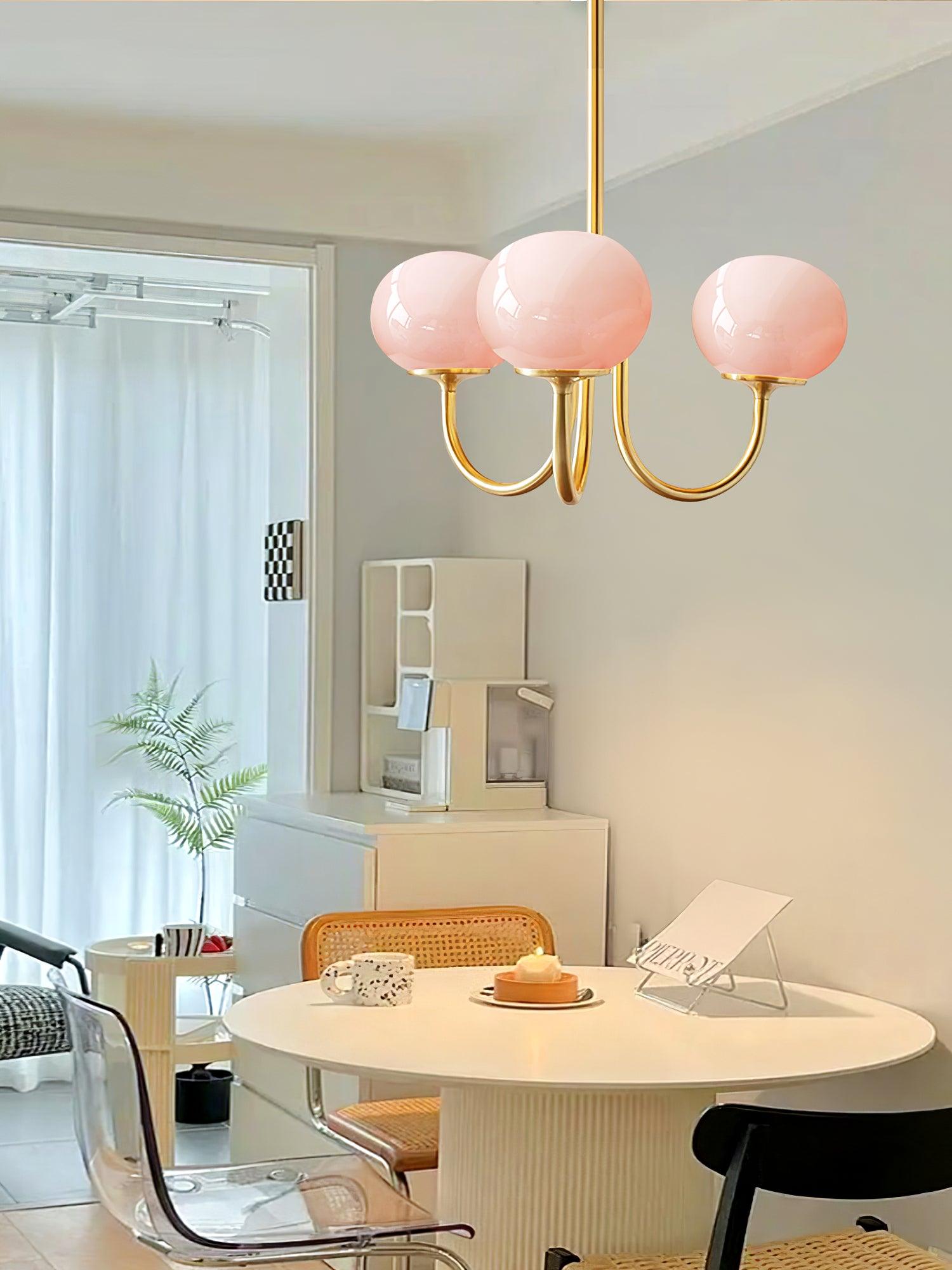 Globe Pendant Light With Metal Frame