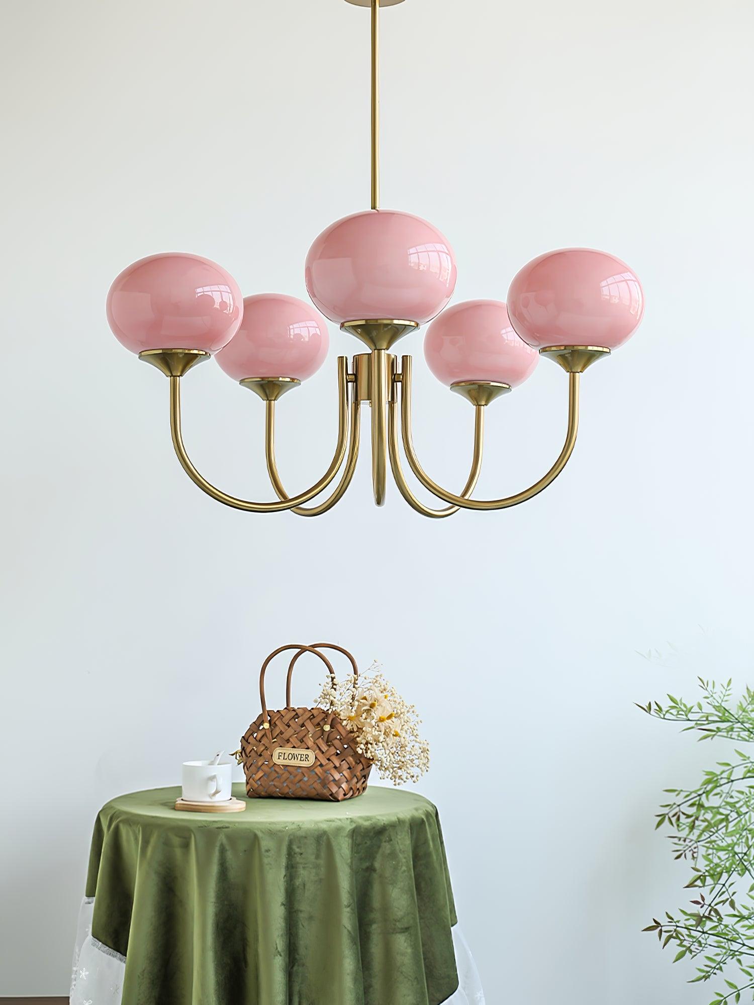 Globe Pendant Light With Metal Frame