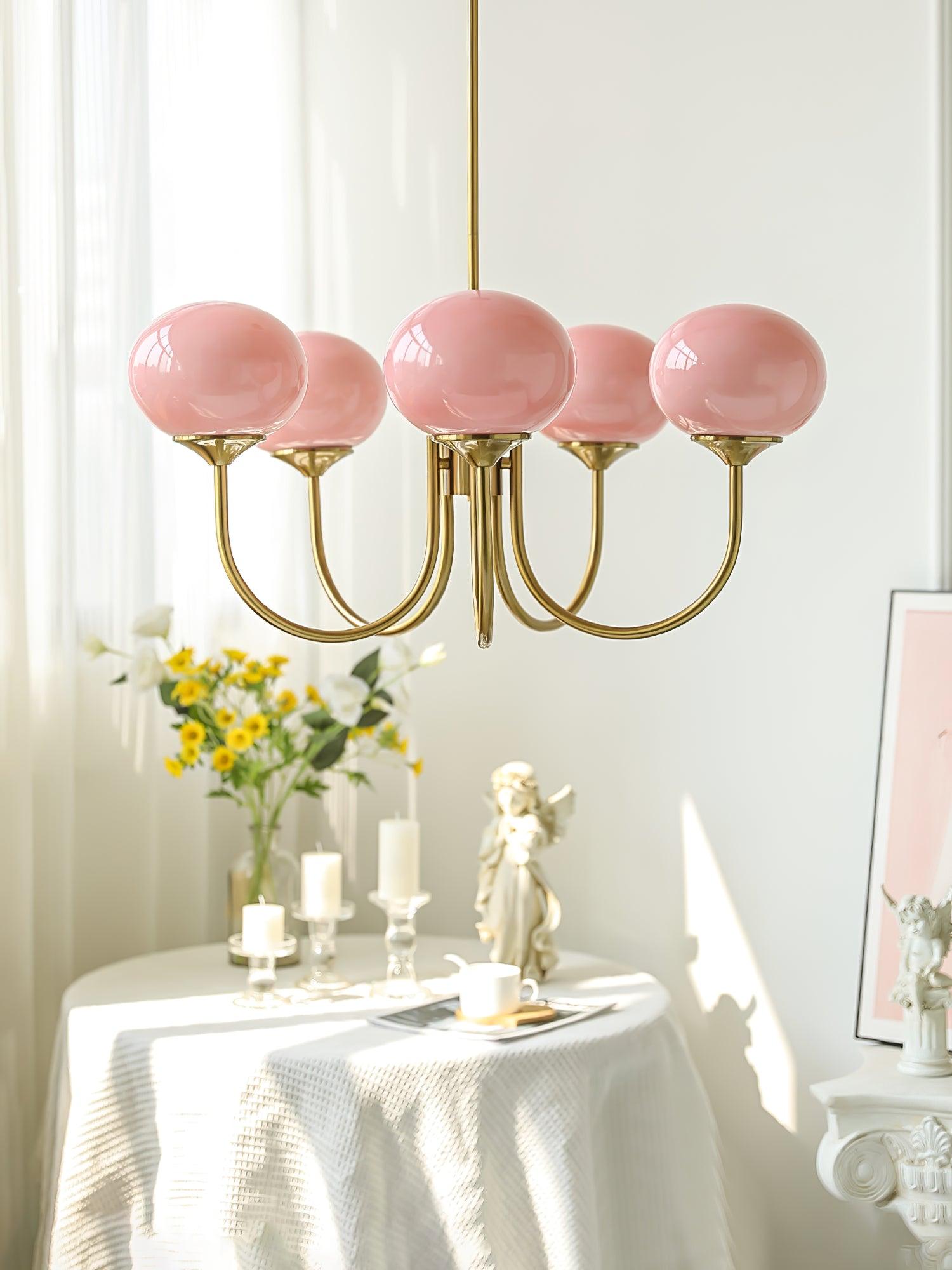 Globe Pendant Light With Metal Frame