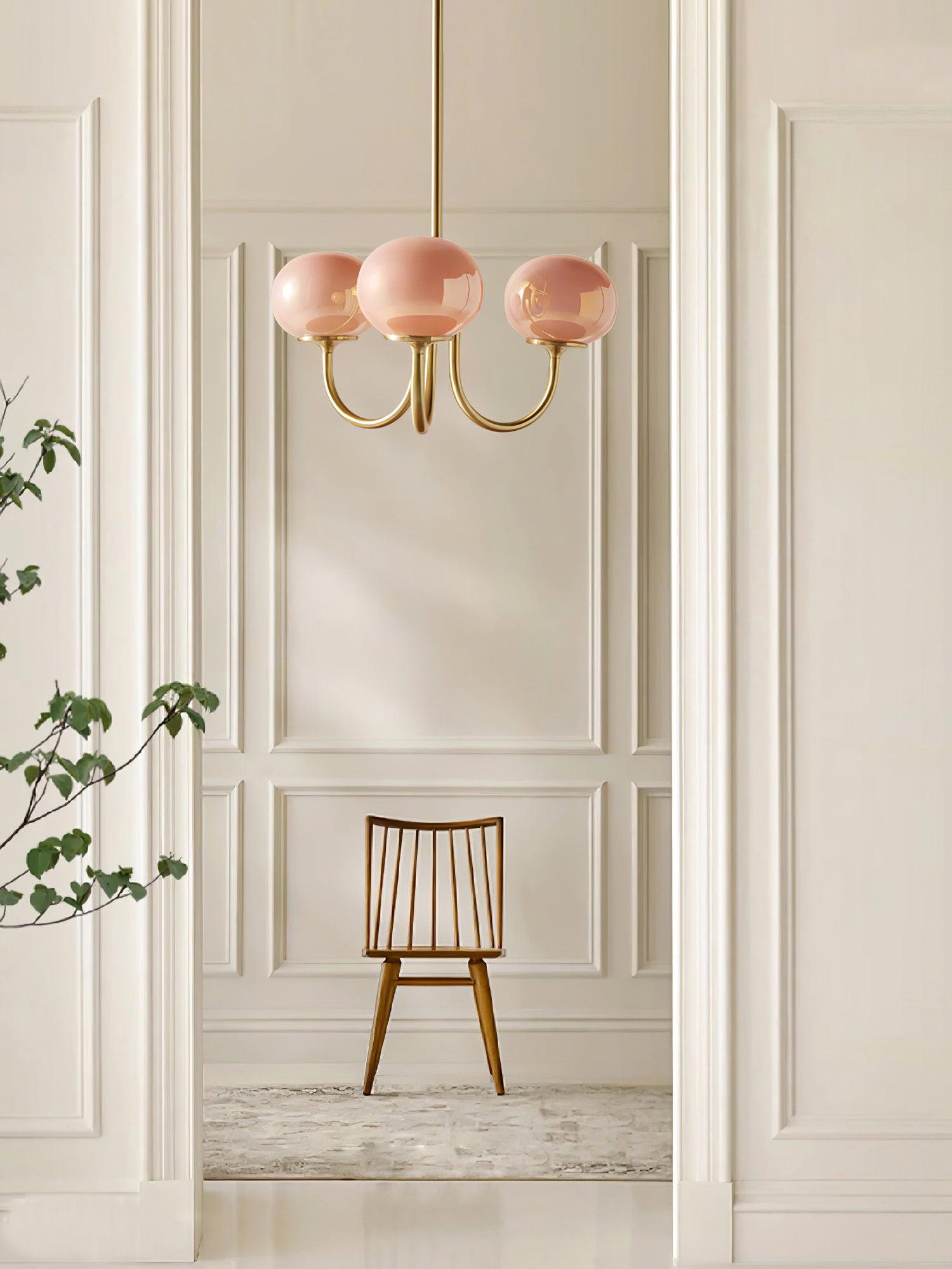 Globe Pendant Light With Metal Frame