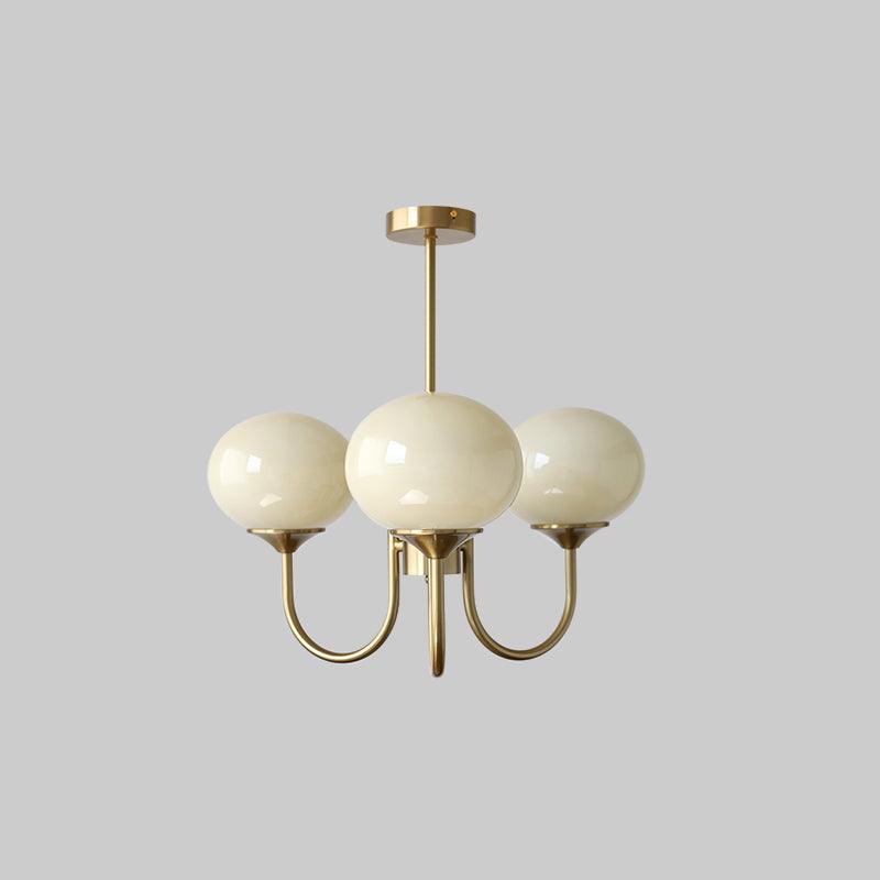 Globe Pendant Light With Metal Frame
