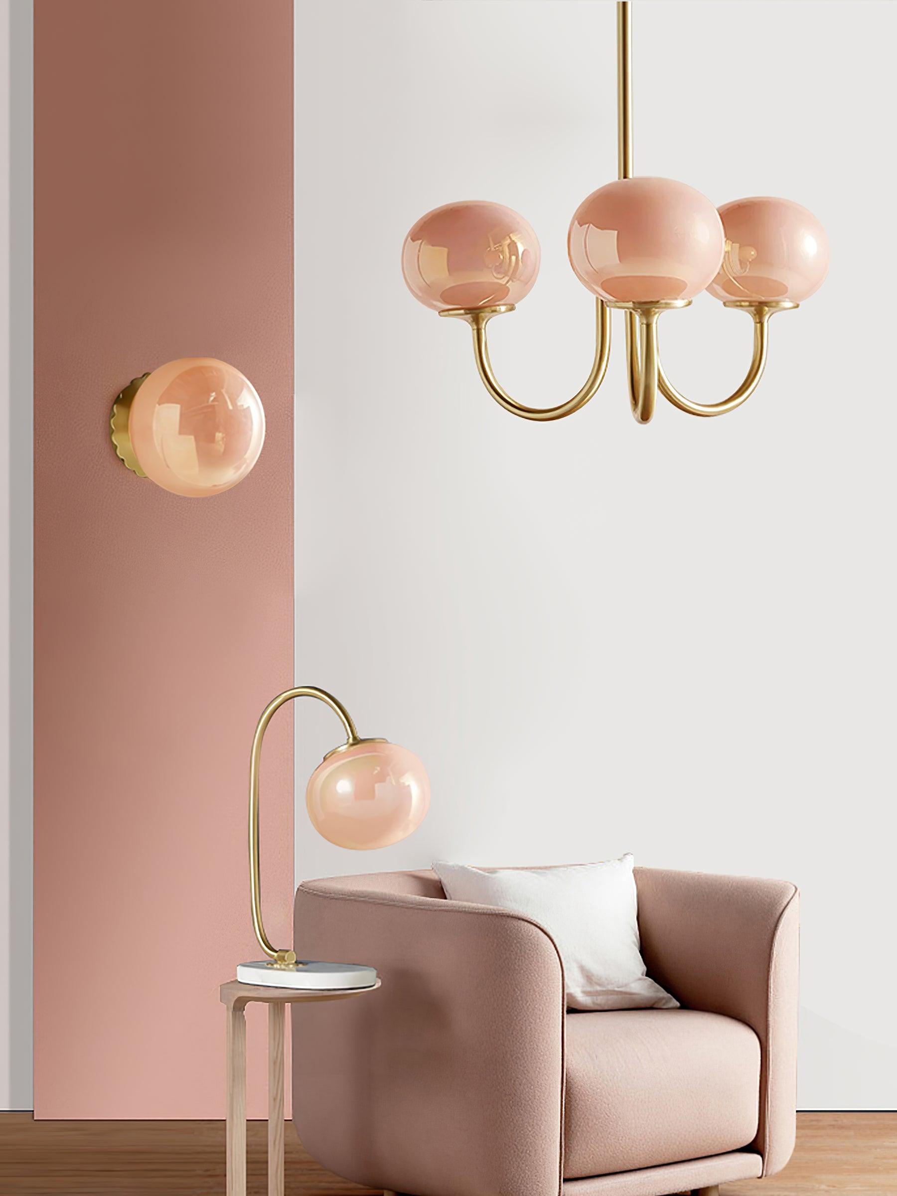 Globe Pendant Light With Metal Frame