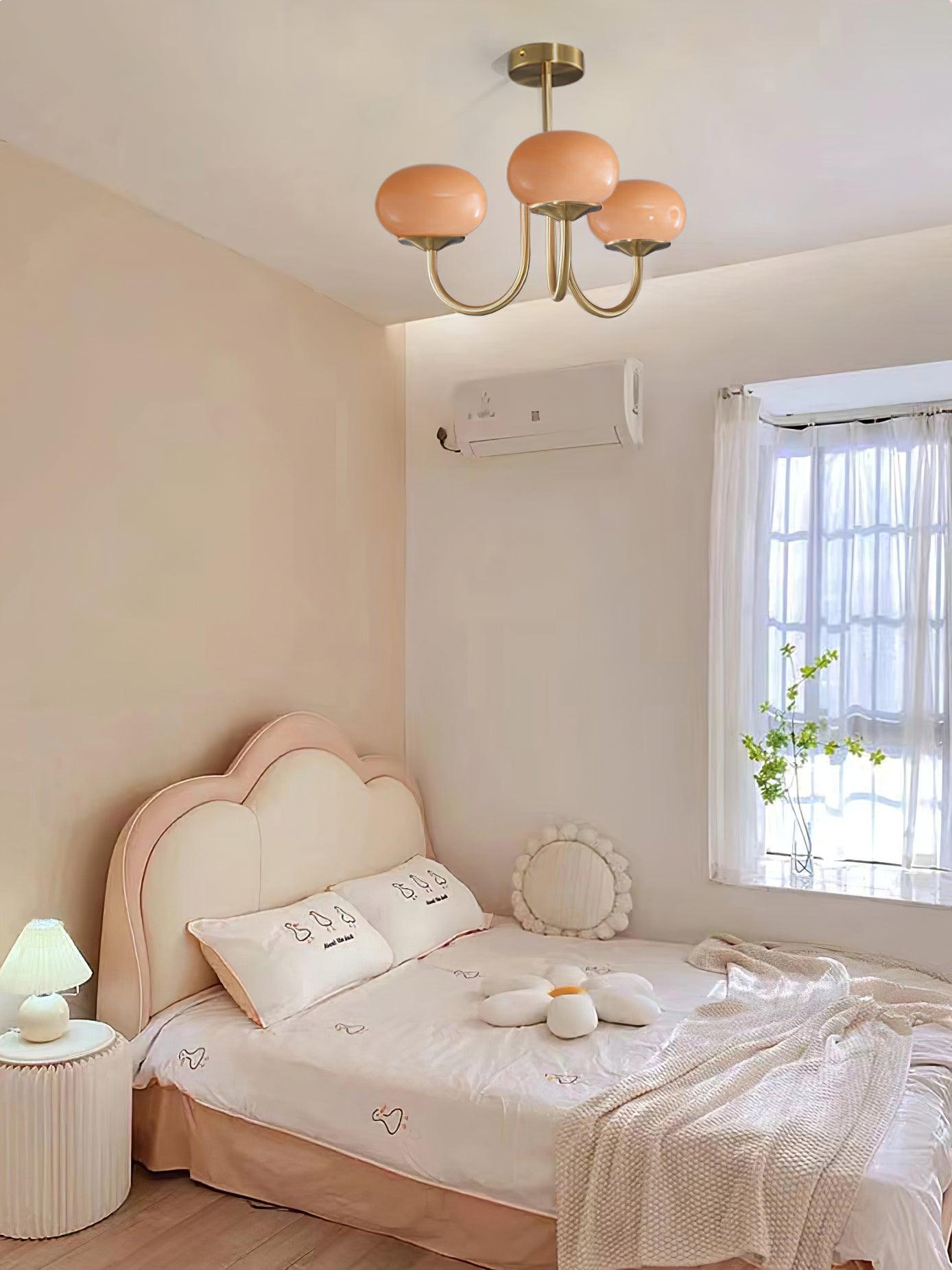 Globe Pendant Light With Metal Frame