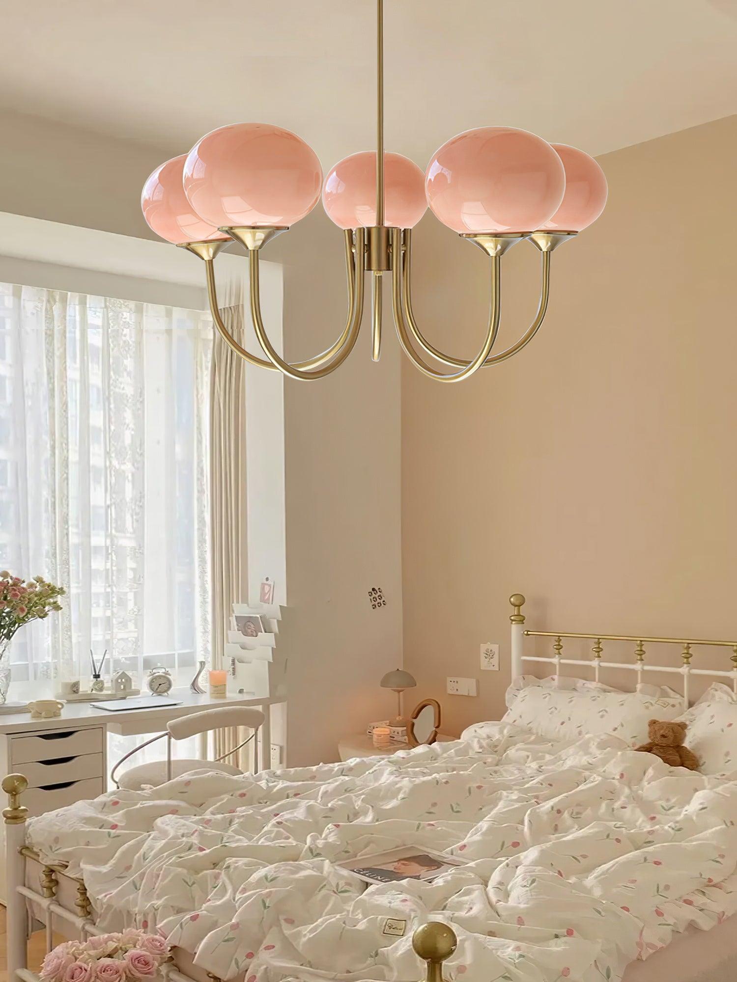 Globe Pendant Light With Metal Frame