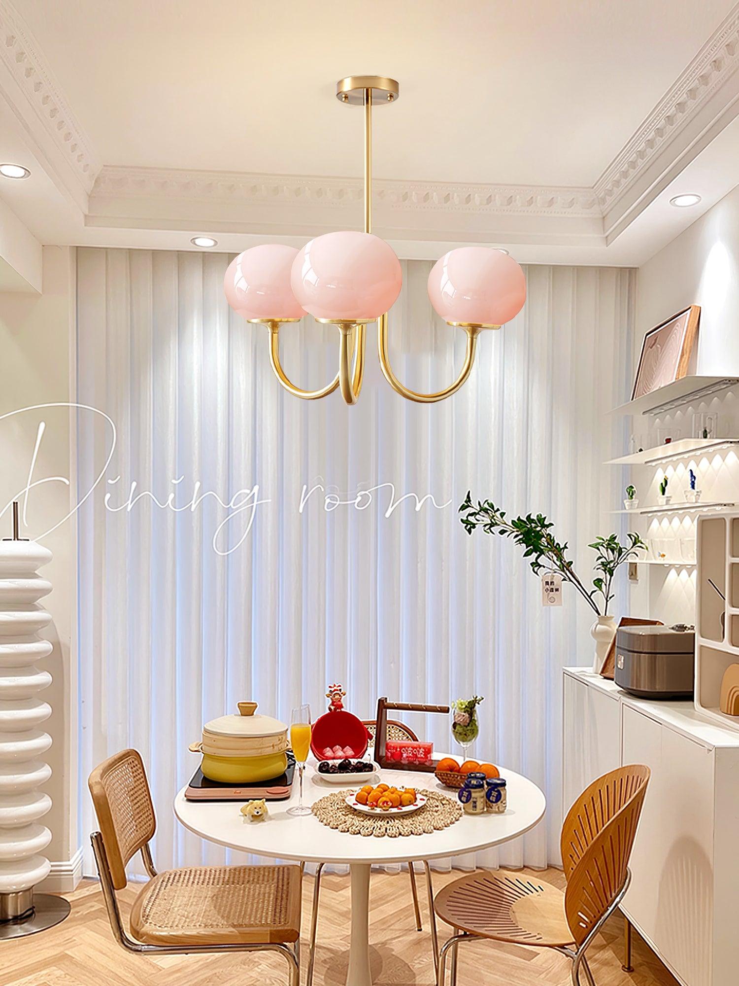 Globe Pendant Light With Metal Frame