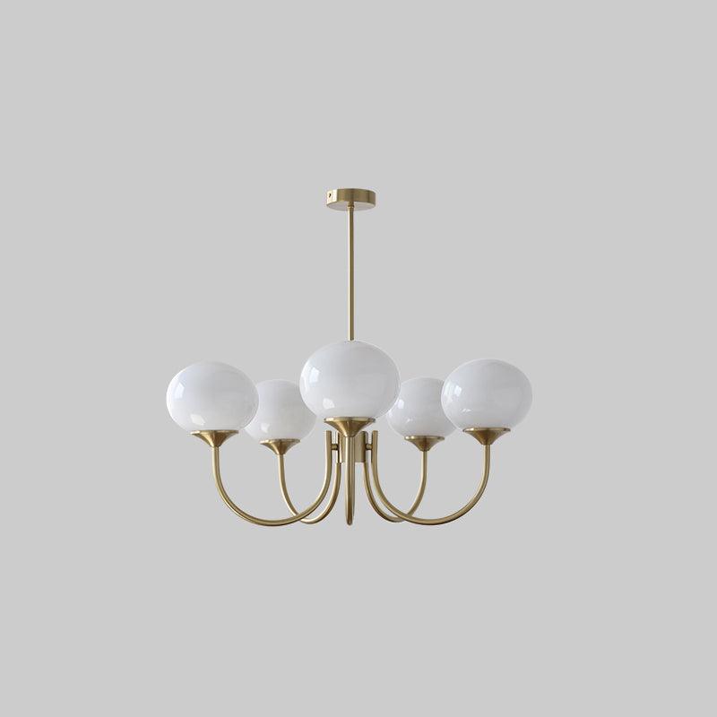 Globe Pendant Light With Metal Frame