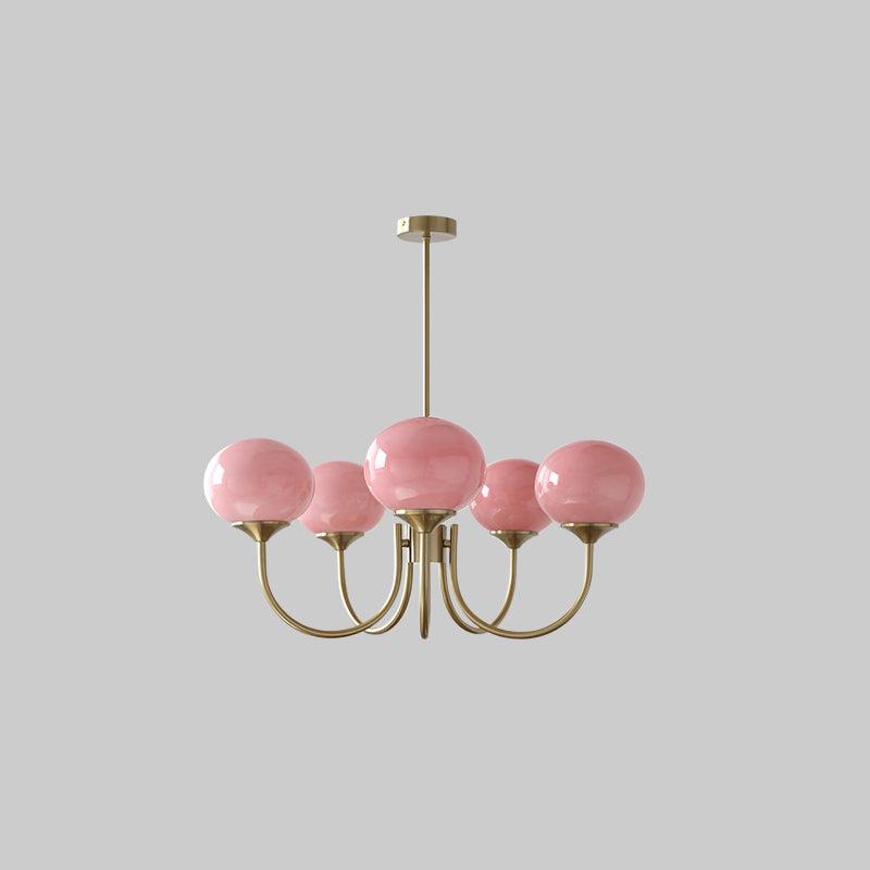Globe Pendant Light With Metal Frame