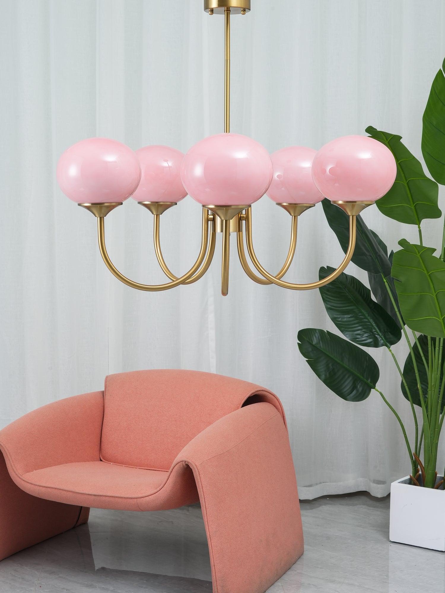 Globe Pendant Light With Metal Frame