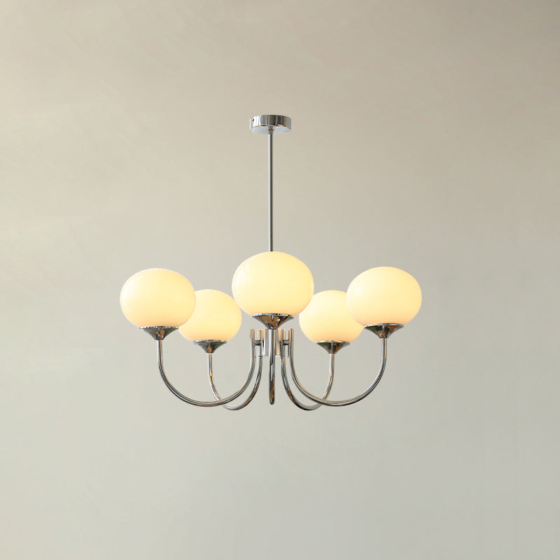 Globe Pendant Light With Metal Frame