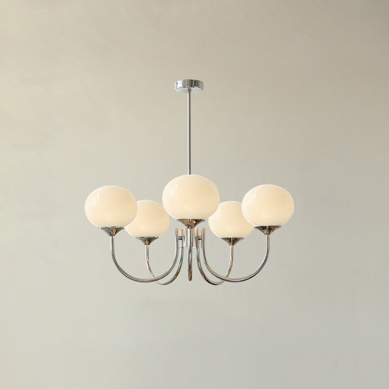 Globe Pendant Light With Metal Frame