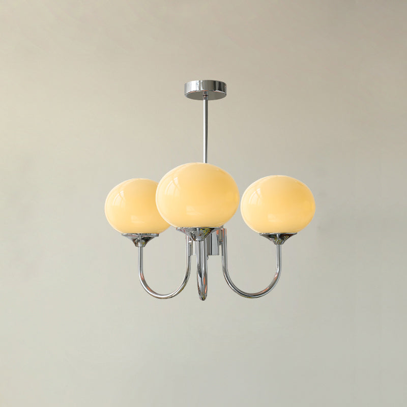 Globe Pendant Light With Metal Frame