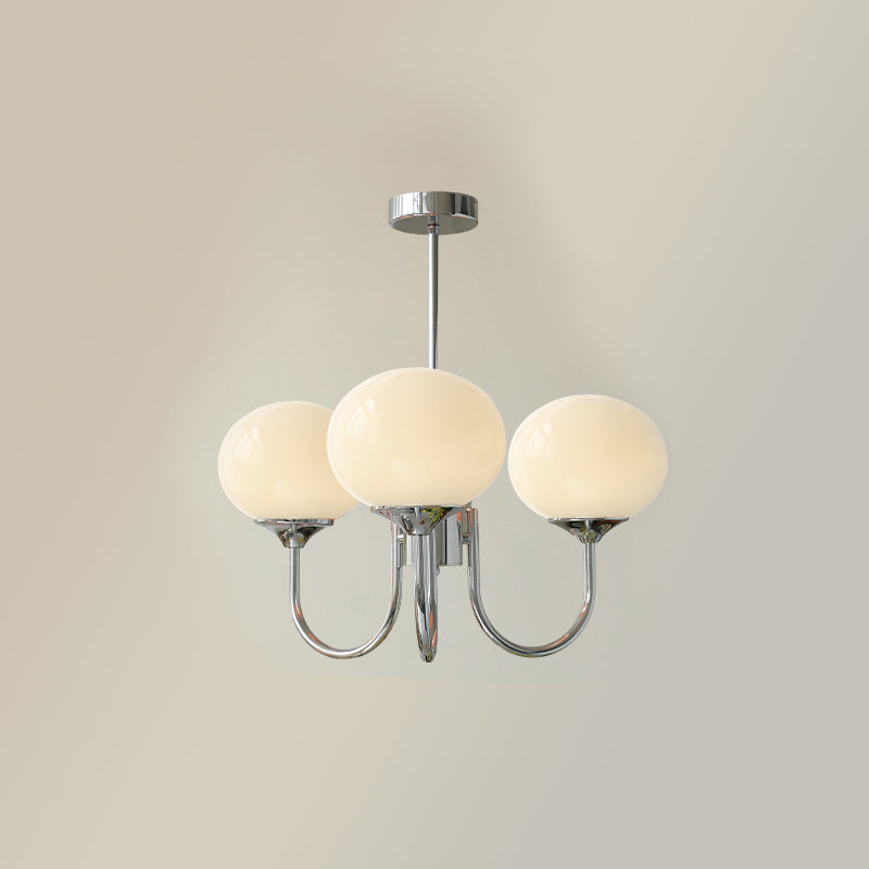 Globe Pendant Light With Metal Frame