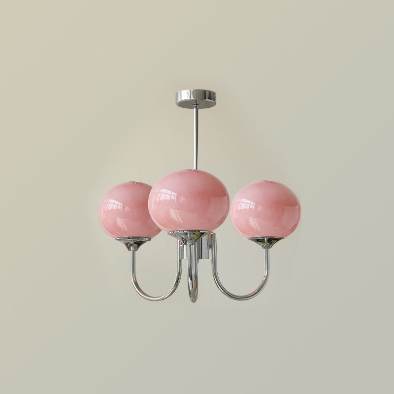 Globe Pendant Light With Metal Frame