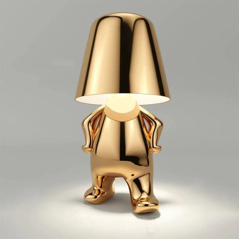 Cylindrical Table Lamp With Metal Shade