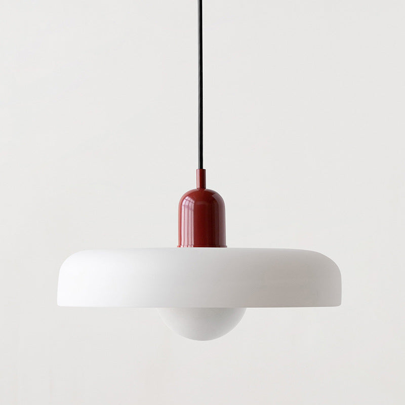 Bauhaus-Style Pendant Light With Glass and Metal Design