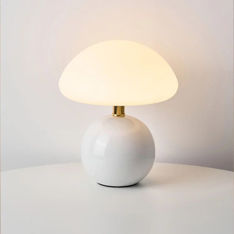 Mushroom-Style Table Lamp With Adjustable Light Tone