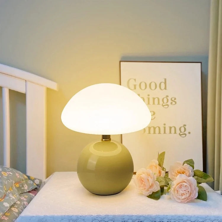 Mushroom-Style Table Lamp With Adjustable Light Tone