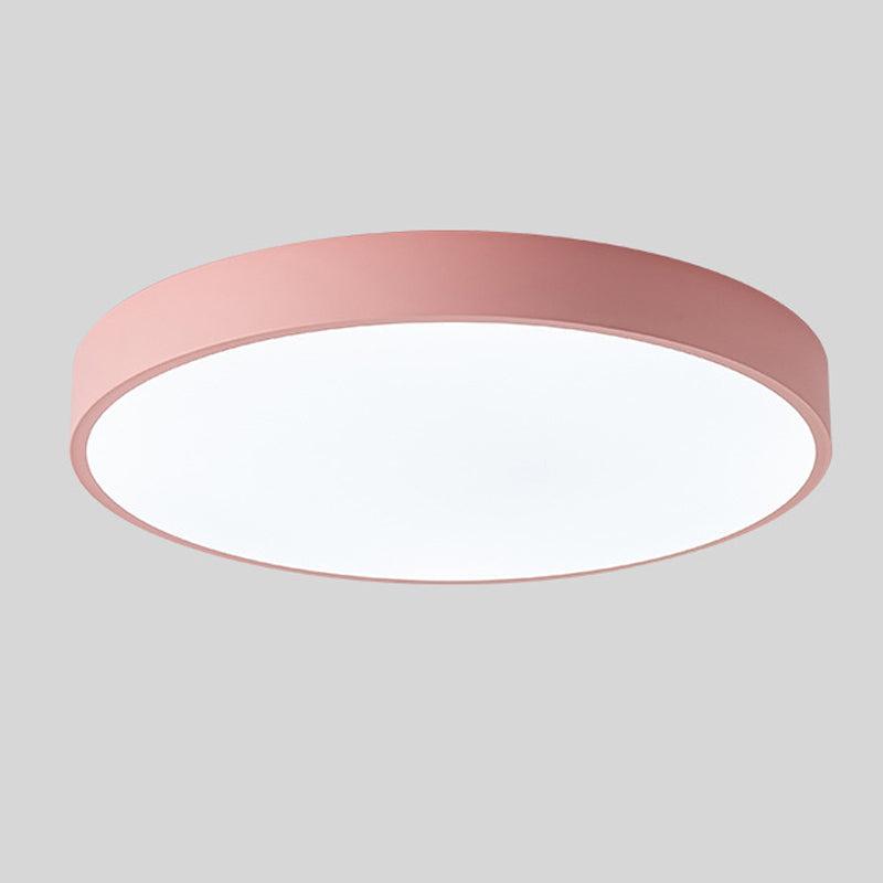 Circular Ceiling Light With Wooden Trim and Integrated LED