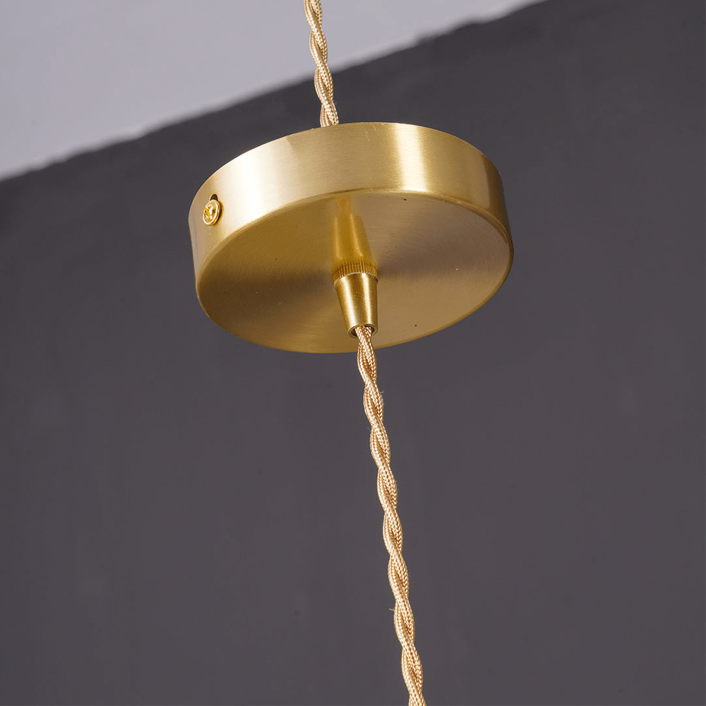 Glass Pendant Light With Floral Design
