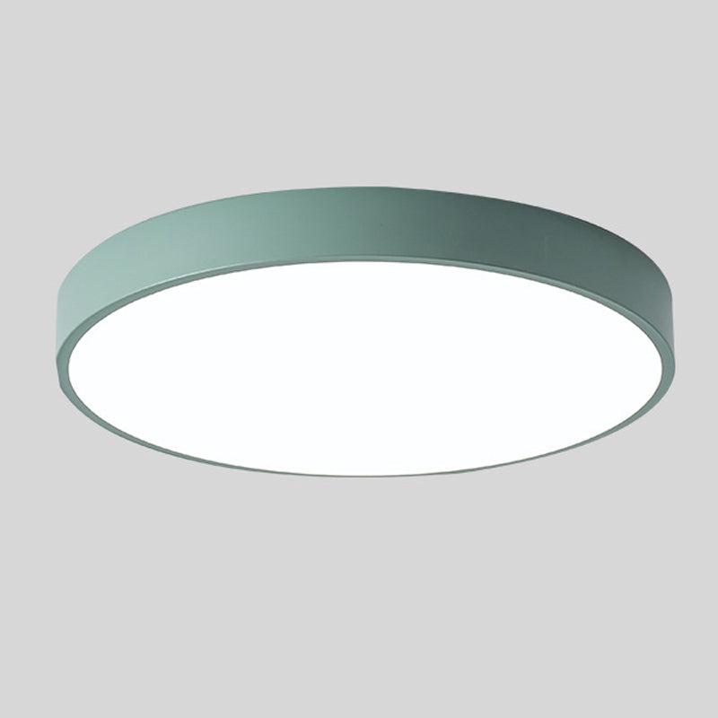 Circular Ceiling Light With Wooden Trim and Integrated LED