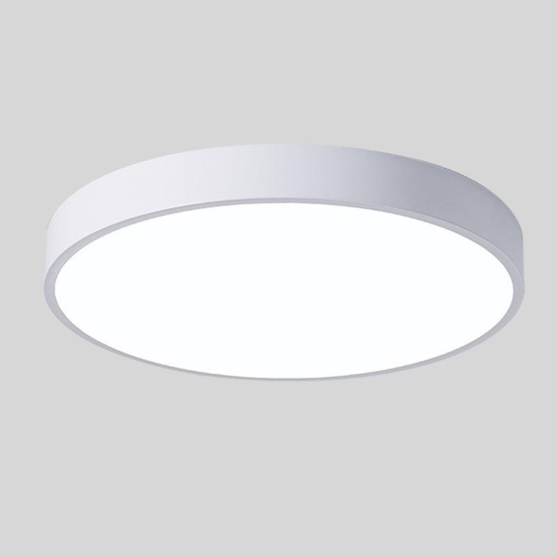 Circular Ceiling Light With Wooden Trim and Integrated LED