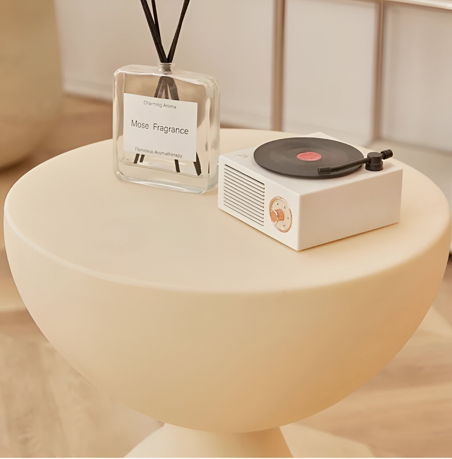 Round Coffee Table With Metal Base