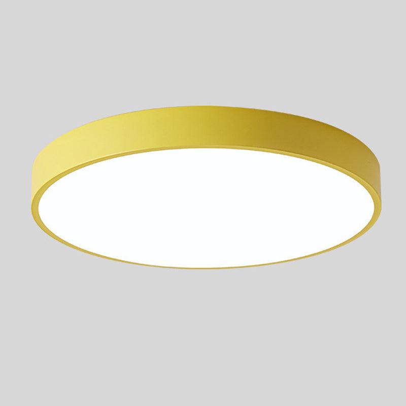 Circular Ceiling Light With Wooden Trim and Integrated LED