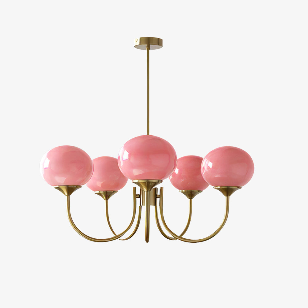 Globe Pendant Light With Metal Frame