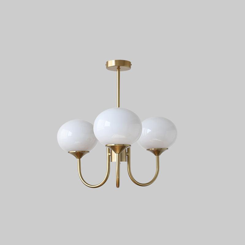 Globe Pendant Light With Metal Frame