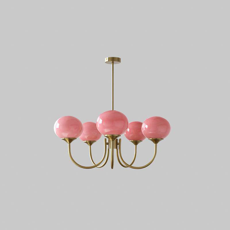 Globe Pendant Light With Metal Frame