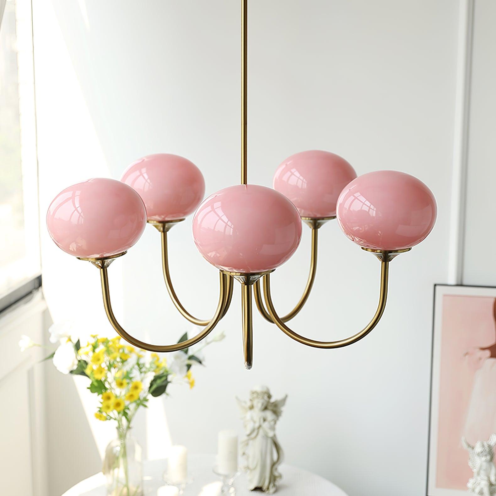 Globe Pendant Light With Metal Frame