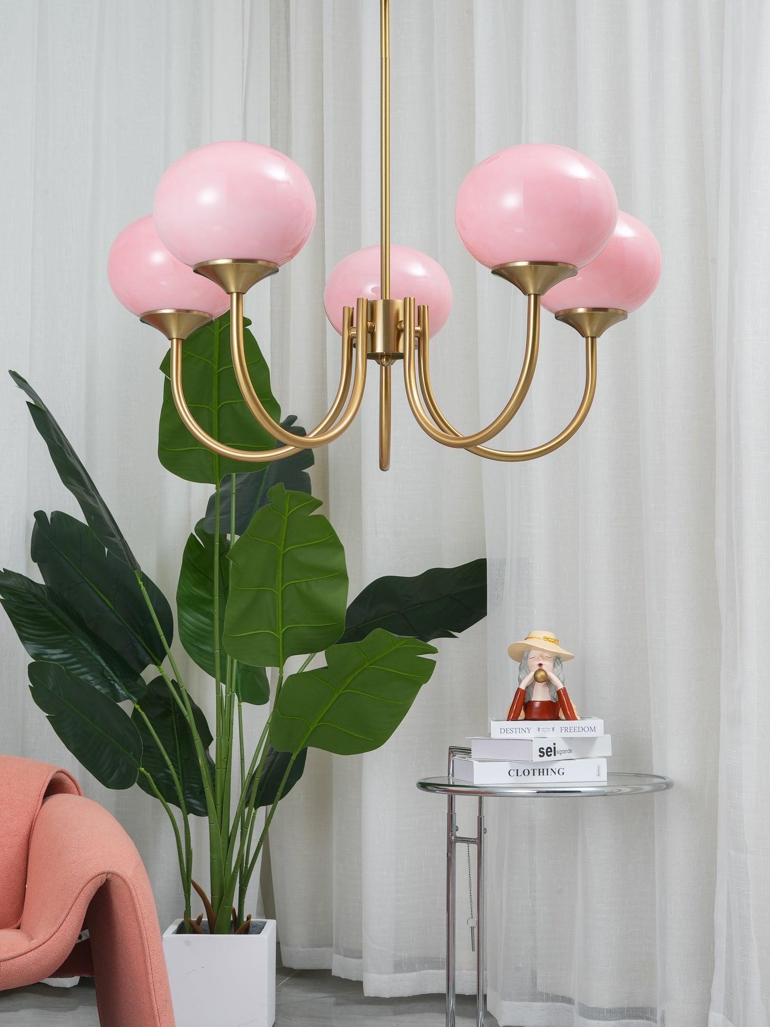 Globe Pendant Light With Metal Frame
