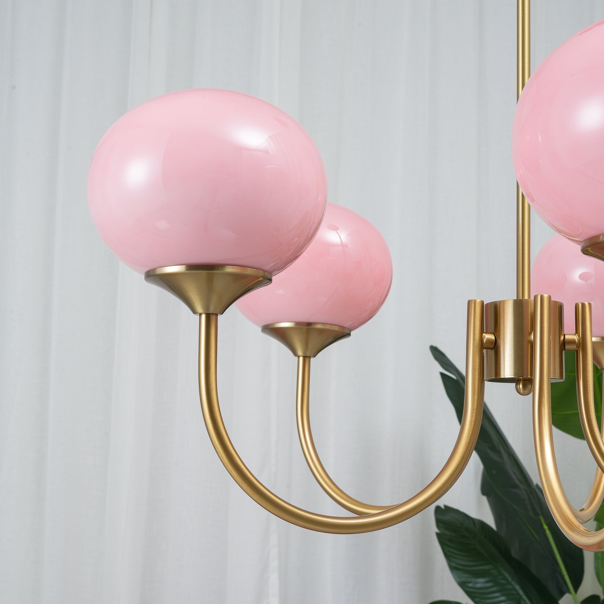 Globe Pendant Light With Metal Frame