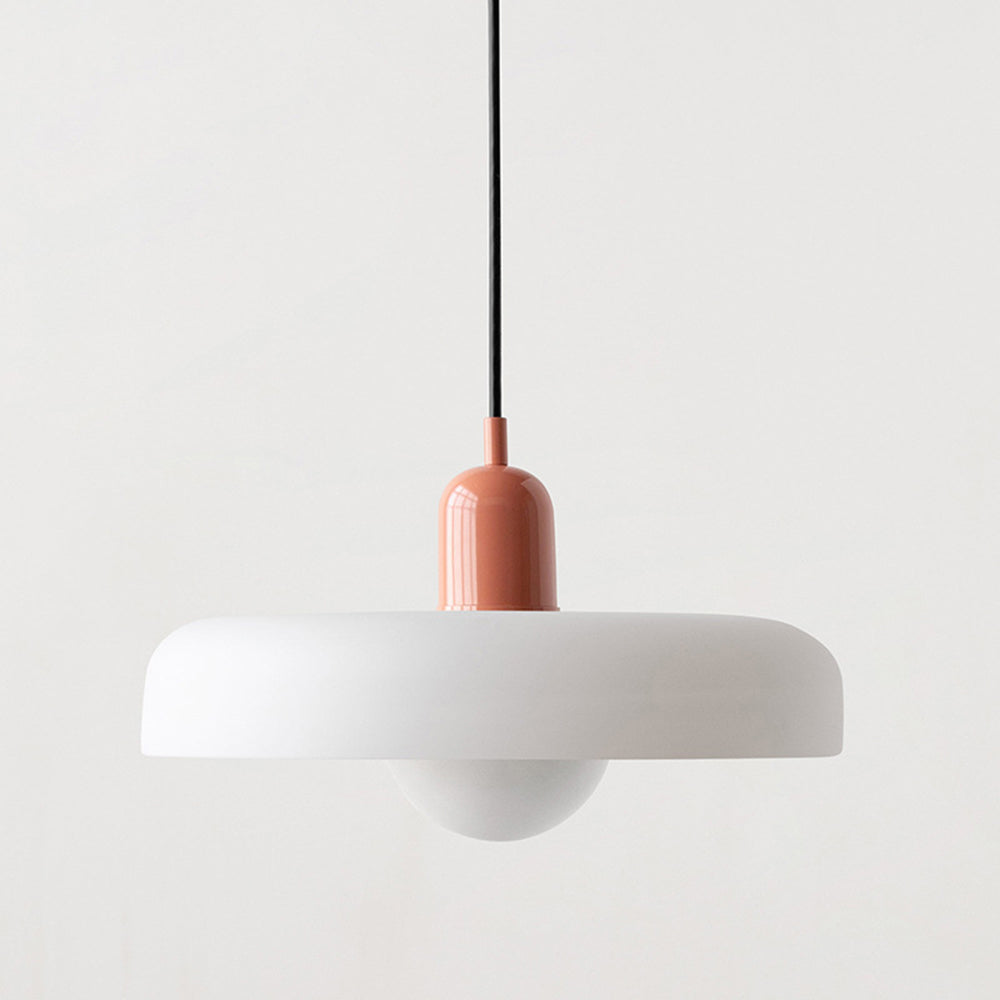 Bauhaus-Style Pendant Light With Glass and Metal Design
