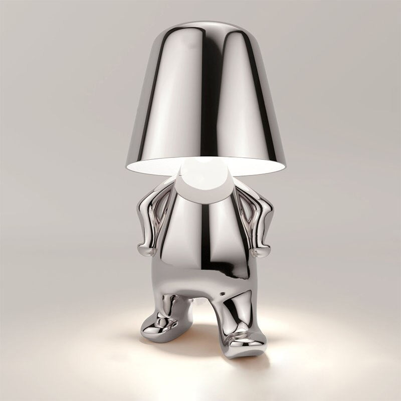 Cylindrical Table Lamp With Metal Shade