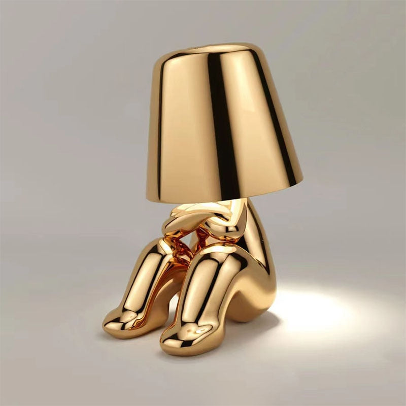 Cylindrical Table Lamp With Metal Shade