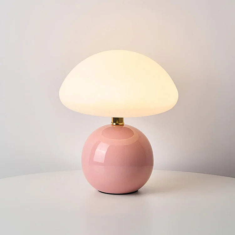Mushroom-Style Table Lamp With Adjustable Light Tone
