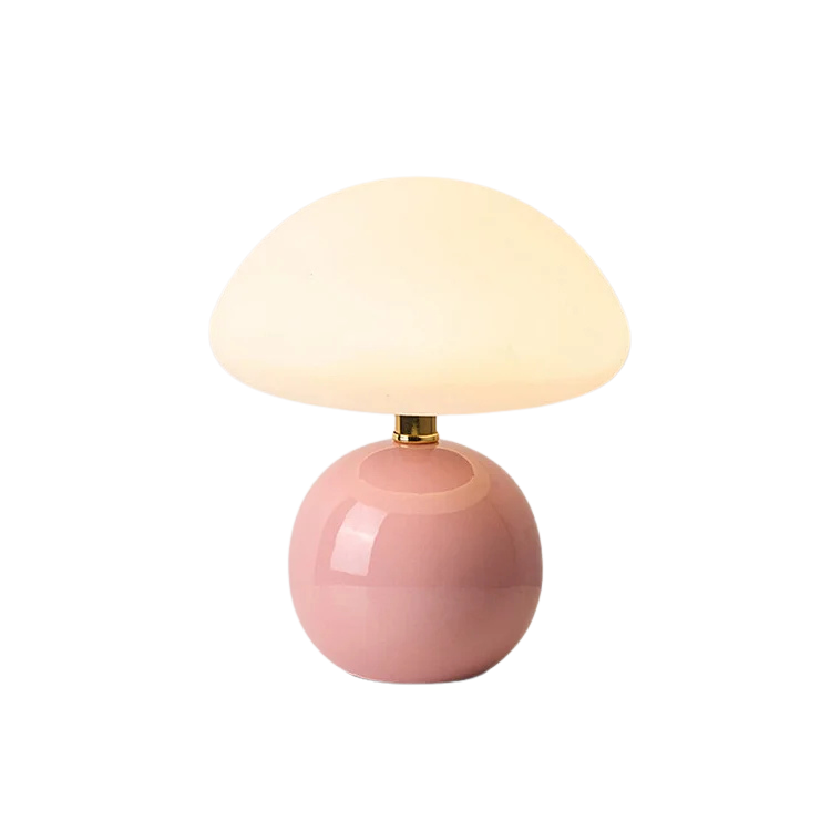 Mushroom-Style Table Lamp With Adjustable Light Tone